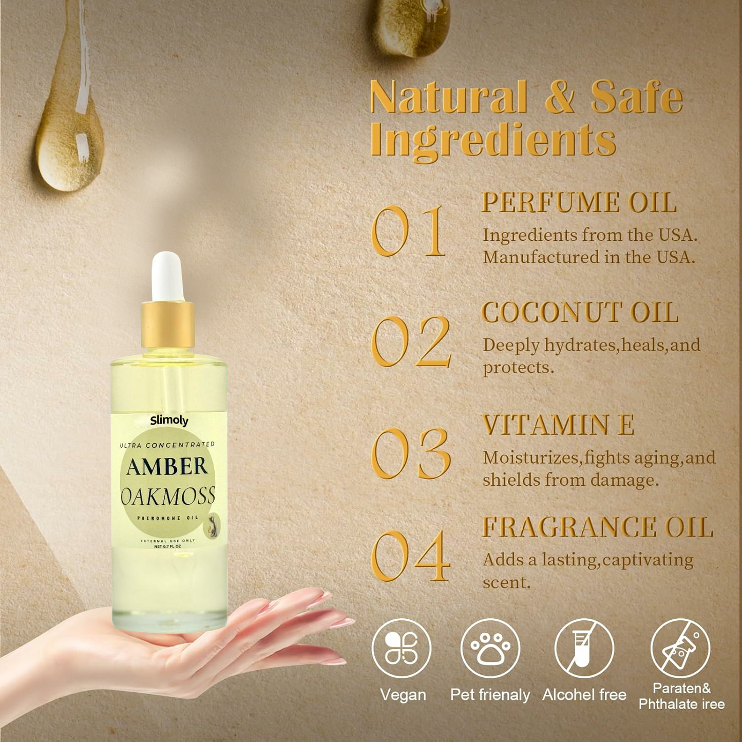 Pheromone Perfume oils - Nourishes Skin Moisture Long Lasting