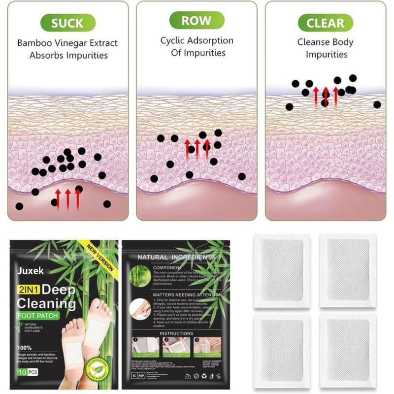 đ Juxek⢠Foot Detox Patches-Relax ⢠Detox ⢠Sleep Better