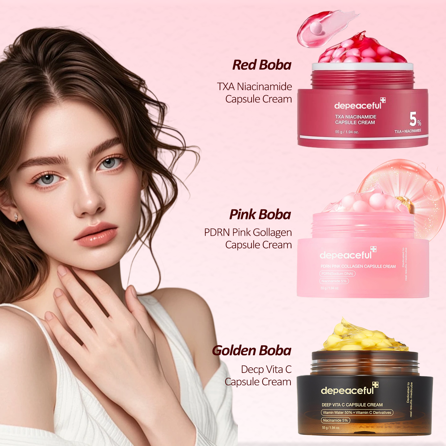 🔥🔥🔥Final 3 hours 75% OFF:🌸Mix & Match Boba Cream Set