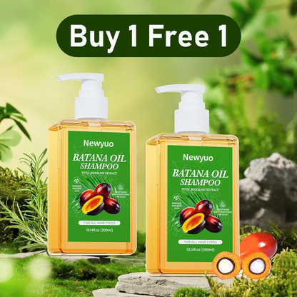 Newyuo Batana Oil & Rosemary Shampoo - Nourishing Volumizing Shampoo for Men and Women - Cleanses the scalp，Reduces hair loss, repairs damage and aids hair growth